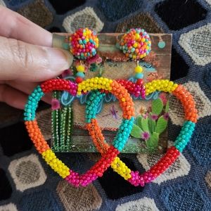 Heart Seedbead Dangles